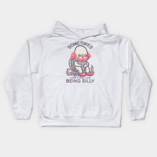 Funny Turtle - Sometimes I Don't Feel Like Being Silly Kids Hoodie